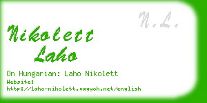 nikolett laho business card